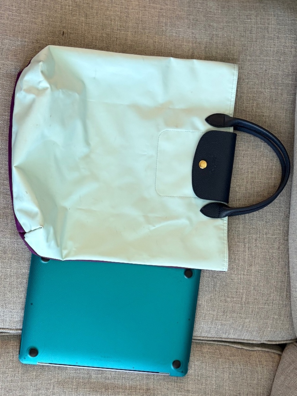 Longchamp Le Pliage RePlay two tone tote - Picture 5 of 5